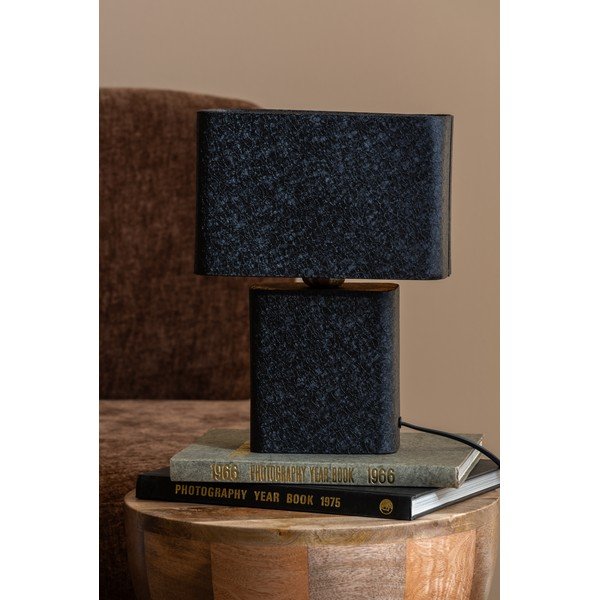 Lampada da tavolo nera in metallo (altezza totale 33 cm) Boaz Recto – Leitmotiv-image-1