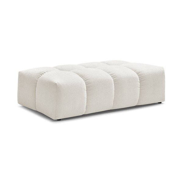 Poggiapiedi bianco con rivestimento in ciniglia Everest – Bobochic Paris
