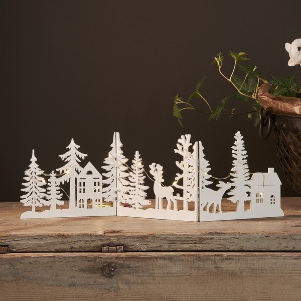 Decorazione luminosa bianca con motivo natalizio Fauna - Star Trading-image-1