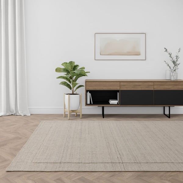 Tappeto color crema in lana tessuto a mano 200x300 cm Larson – Asiatic Carpets-image-1