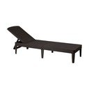 Lettino da giardino marrone scuro in rattan artificiale Jaipur - Keter