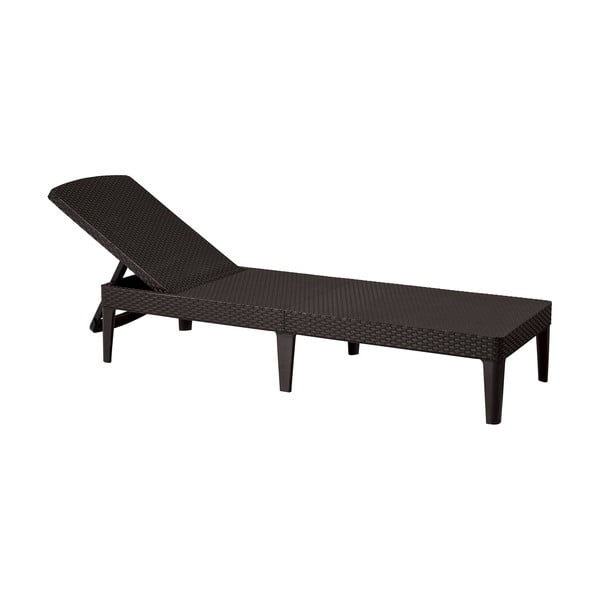 Lettino da giardino marrone scuro in rattan artificiale Jaipur - Keter