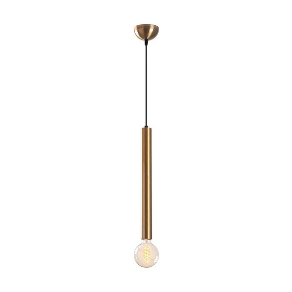 Lampadario dorato con paralume in metallo ø 4 cm Tempo – Opviq lights-image-2