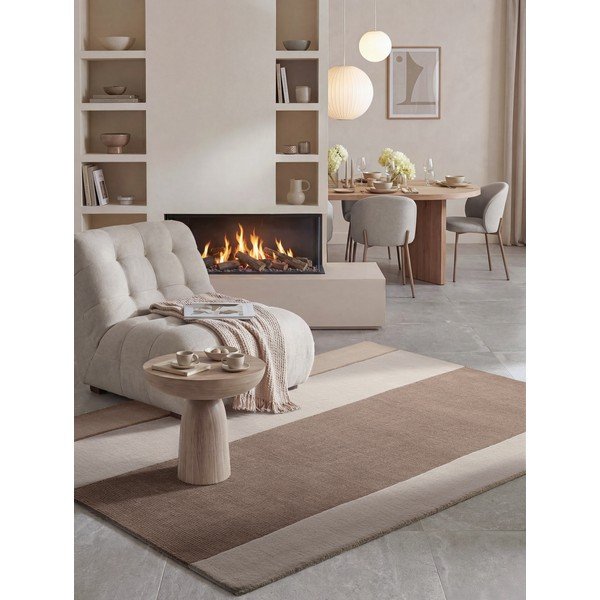 Tappeto marrone/color crema in misto lana 160x230 cm Karola – Villeroy&Boch-image-4