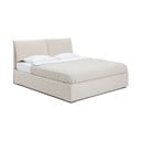 Letto matrimoniale imbottito beige con contenitore e rete inclusi 160x200 cm Thessa Pillow – Bonami Selection