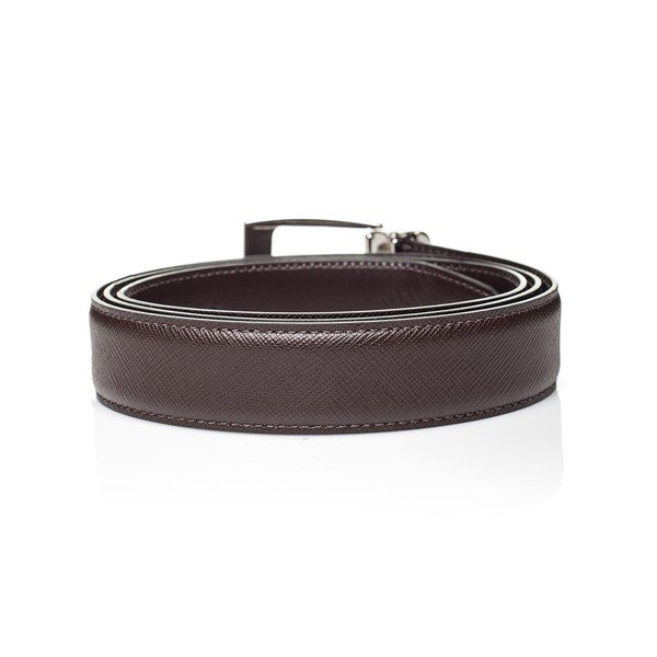 Tmavě hnědý kožený pánský pásek Ferruccio Laconi Arv, délka 95 cm-image-2