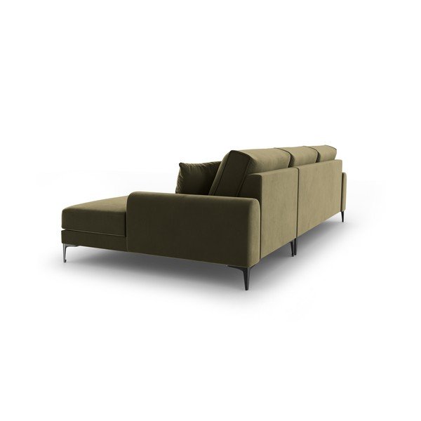 Divano angolare in velluto verde, angolo destro Madara - Mazzini Sofas-image-3