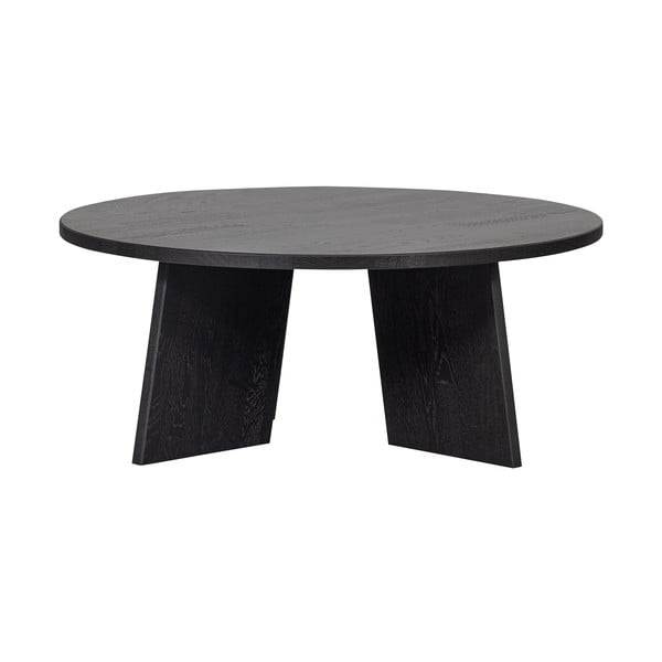 Tavolino da salotto rotondo nero ø 90 cm Fries – WOOOD-image-2