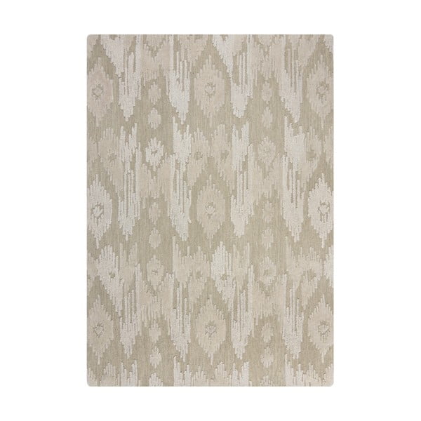 Tappeto beige in lana tessuto a mano 120x170 cm Dion Ikat – Flair Rugs