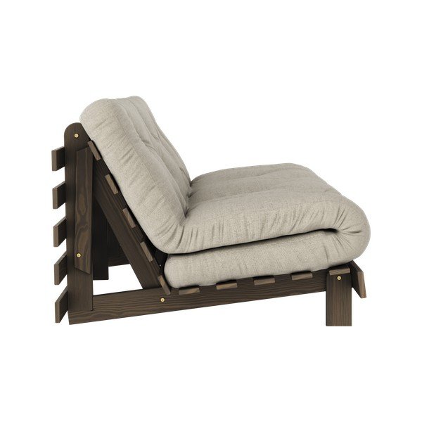 Divano greige allungabile con rivestimento in lino 160 cm Roots Carob – Karup Design-image-4