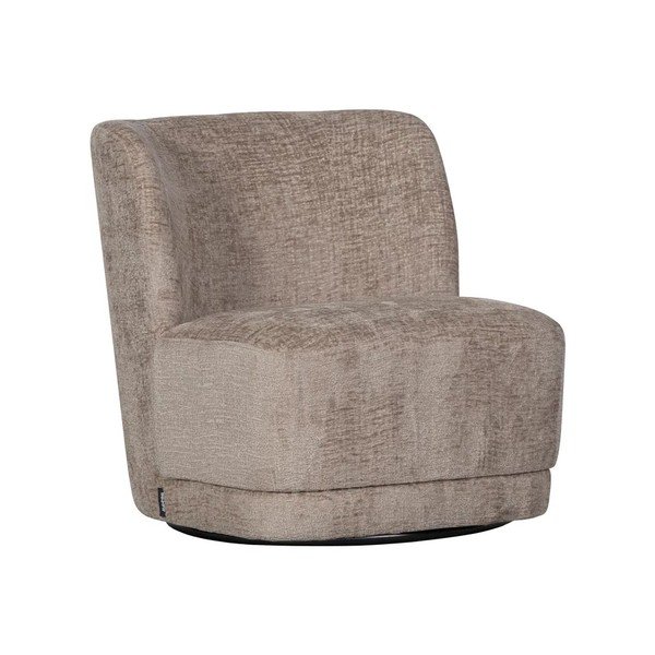 Poltrona in velluto marrone chiaro Atty - WOOOD