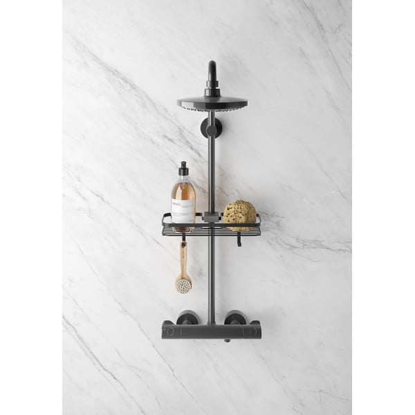 Scaffale da bagno nero Origin - Metaltex-image-1