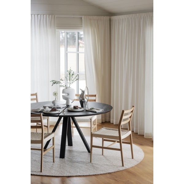 Tavolo da pranzo rotondo con piano in rovere 150x150 cm Carradale - Rowico-image-2