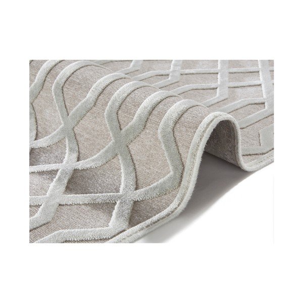 Tappeto grigio in viscosa, 80 x 125 cm Caine - Mint Rugs-image-2