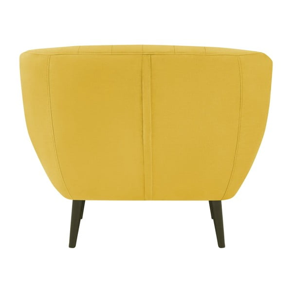Poltrona in velluto giallo Toscane - Mazzini Sofas-image-4