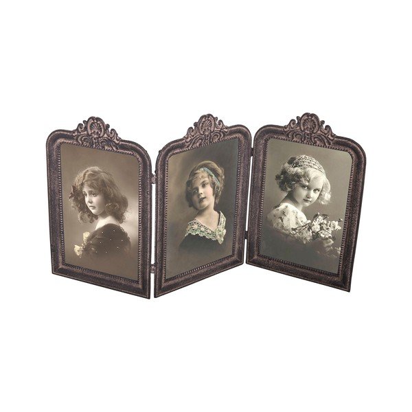 Cornice in metallo per 3 foto, 37,5 x 19,5 cm - Antic Line