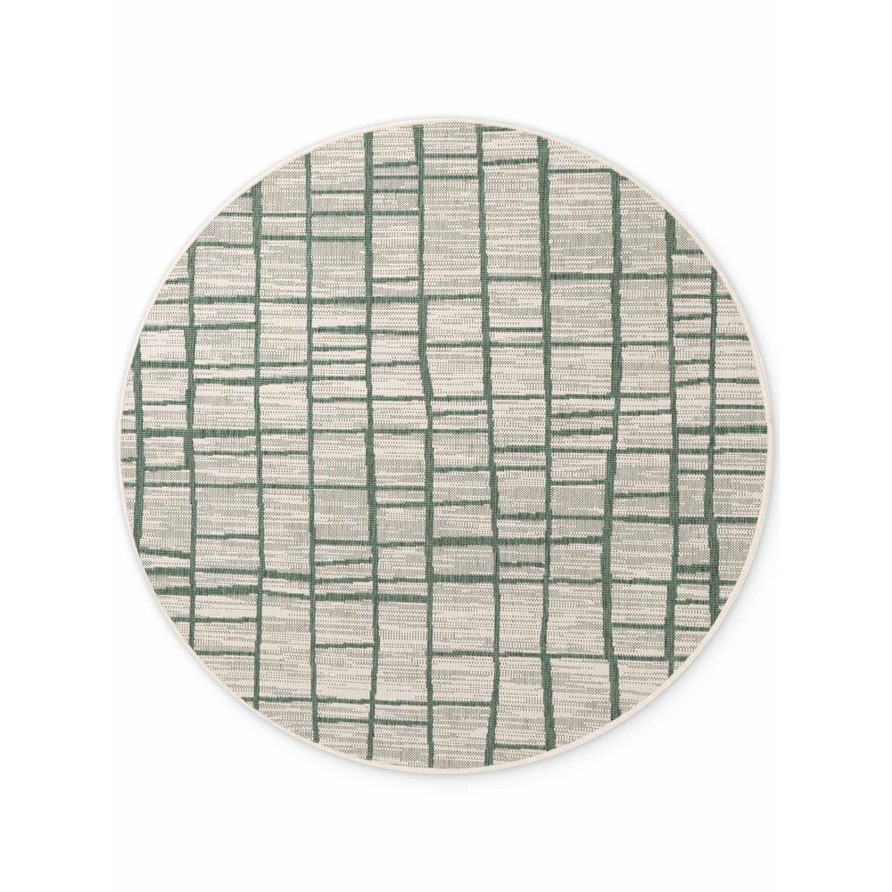 Tappeto da interno/esterno rotondo verde/color crema ø 200 cm Haringey Crouch – Ted Baker | Tappeti per esterni