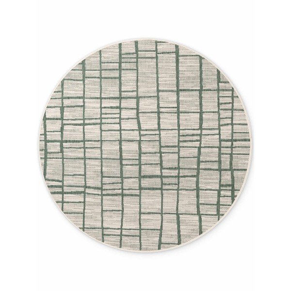 Tappeto da interno/esterno rotondo verde/color crema ø 160 cm Haringey Crouch – Ted Baker