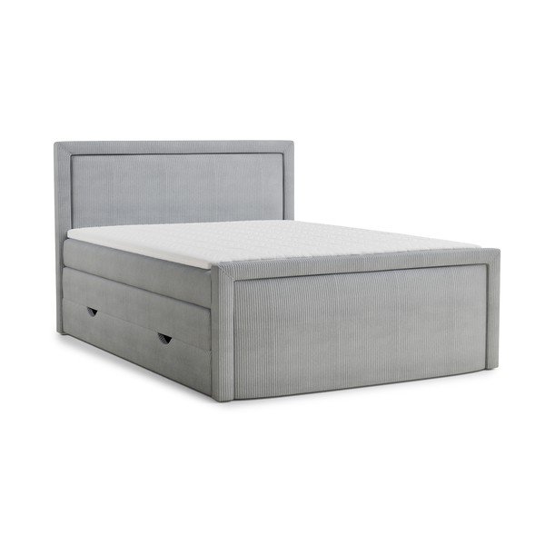 Letto boxspring grigio con contenitore 160x200 cm Fresco – Maison de Rêve