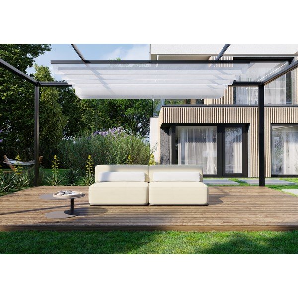 Divano modulare da giardino beige 204 cm Straw - Sit Sit-image-1