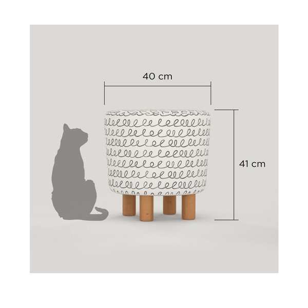 Sgabello con gambe in legno Sway, ⌀ 41 cm Cono - Homitis-image-3