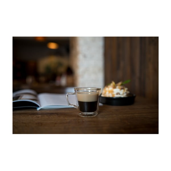 Tazze in set per espresso/con parete doppia in vetro 2 pz 80 ml Diva – Vialli Design-image-2