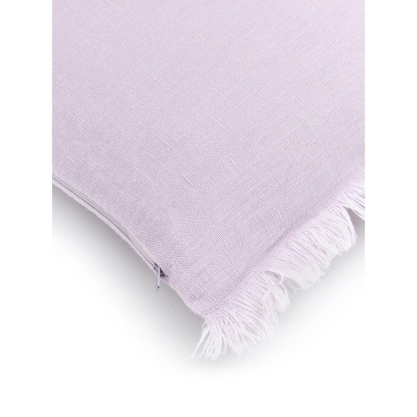 Federa decorativa in lino rosa, 50 x 50 cm Luana - Westwing Collection-image-1