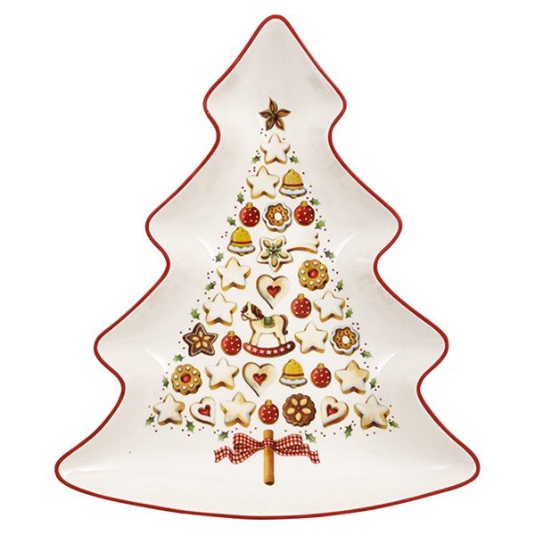 Ciotola da portata in porcellana rossa e bianca a forma di albero di Natale Villeroy & Boch Tree - Villeroy&Boch-image-3