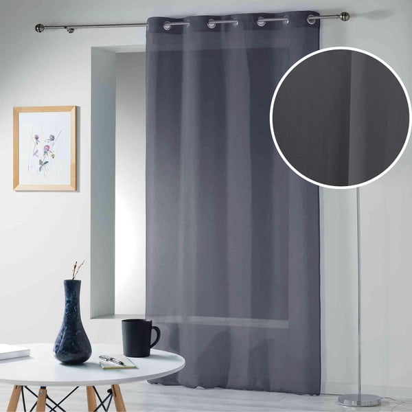 Tenda sottile color antracite 140x280 cm Telma – douceur d'intérieur-image-3