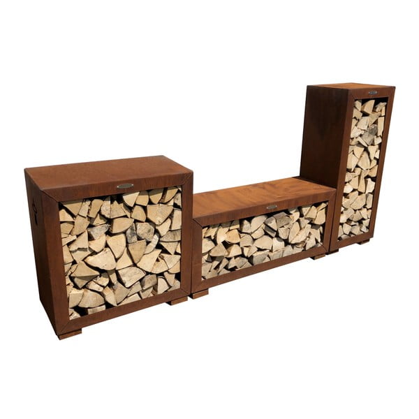 Zoccolo in acciaio marrone, larghezza 119 cm - Remundi-image-1