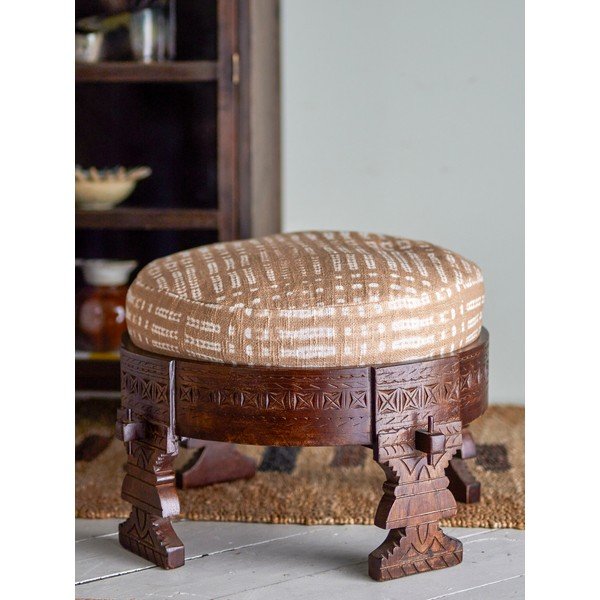 Sgabello beige-marrone scuro Paloma - Bloomingville-image-1