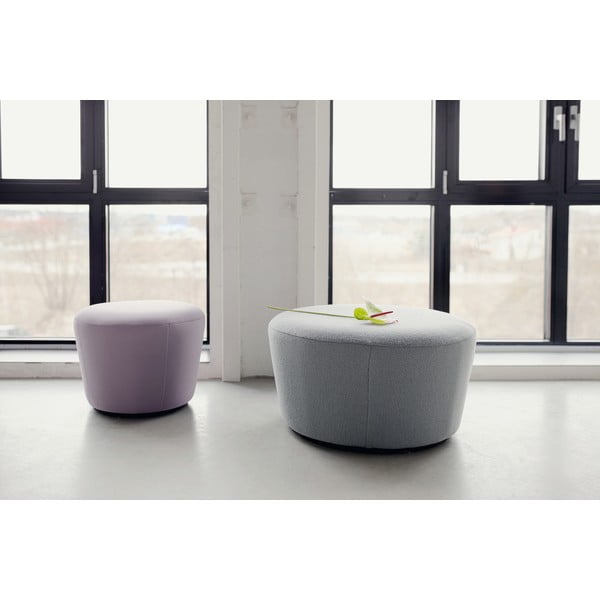 Pouf in pelle marrone cognac , ø 72 cm Naïve - EMKO-image-1