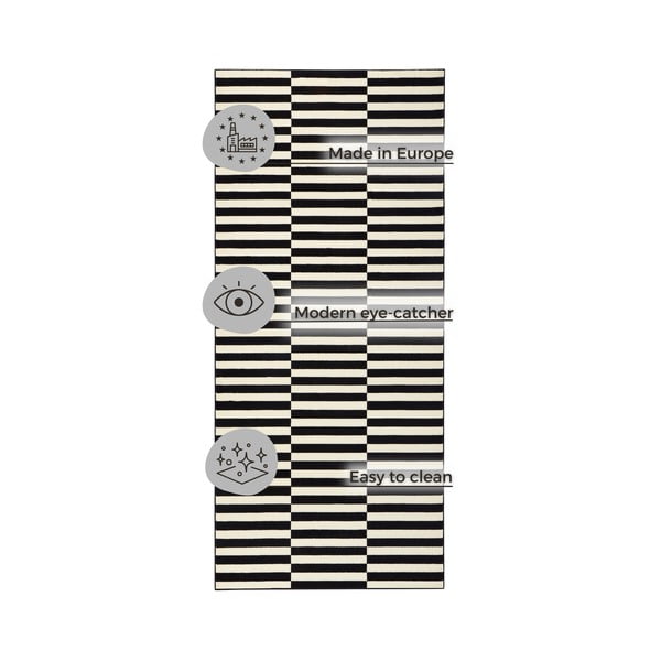 Tappeto nero/color crema 80x200 cm Gloria – Hanse Home-image-4