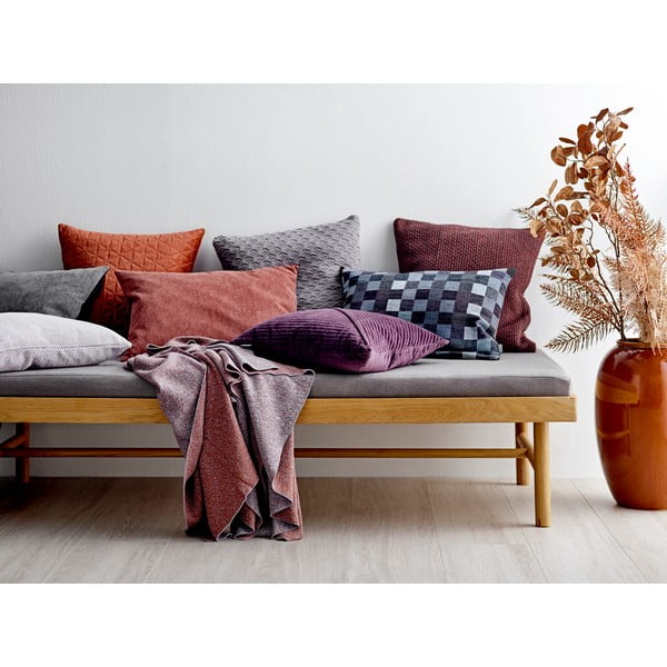 Cuscino in cotone rosso e arancione Elsa, 50 x 50 cm Facet - Södahl-image-2