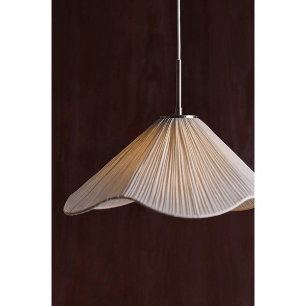 Lampadario color crema in tessuto ø 50 cm Lunaria – Jotex-image-1
