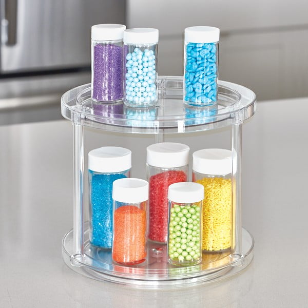 IDesign The Home Edit supporto rotante rotondo per contenitori a due livelli, ⌀ 24,1 cm - iDesign/The Home Edit-image-1