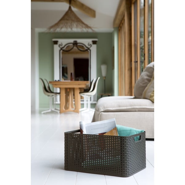 Scatola con coperchio grigia in plastica 33x44,5x25 cm Style – Curver-image-4