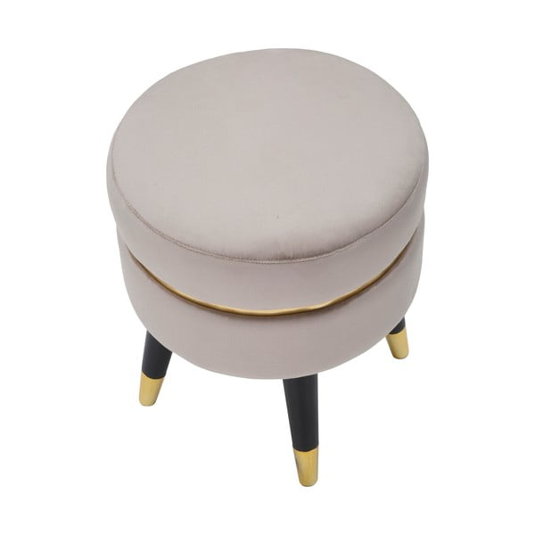 Pouf in velluto beige Paris - Mauro Ferretti-image-2