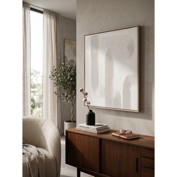 Dipinto dipinto a mano con cornice inclusa/dipinto su tela 83x83 cm Texture – Bizzotto-image-1