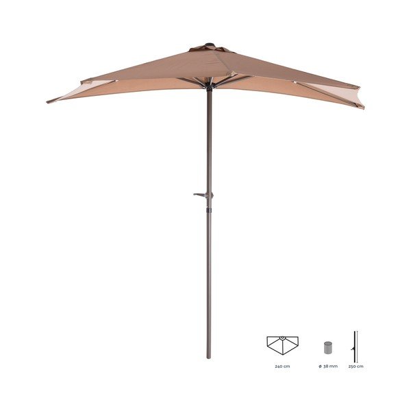 Ombrellone beige ø 240 cm - LDK Garden-image-3