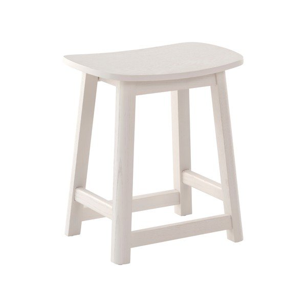 Sgabello bianco in frassino massiccio Selene – Jotex