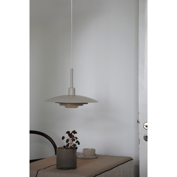 Lampadario beige con paralume in metallo ø 35 cm Piny – Markslöjd-image-1