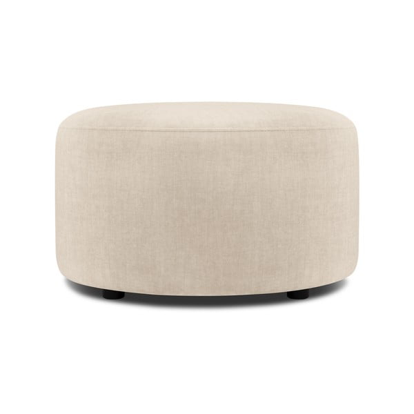 Pouf in velluto beige , ø 68 cm Debbie - Mazzini Sofas