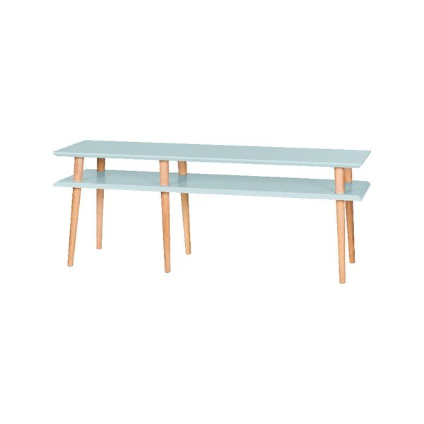 Tavolino Mugo Light Turquoise, 139 cm (larghezza) e 45 cm (altezza) - Ragaba