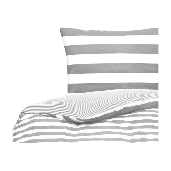 Biancheria da letto singola in flanella grigia Fovere, 135 x 200 cm - Westwing Collection-image-3