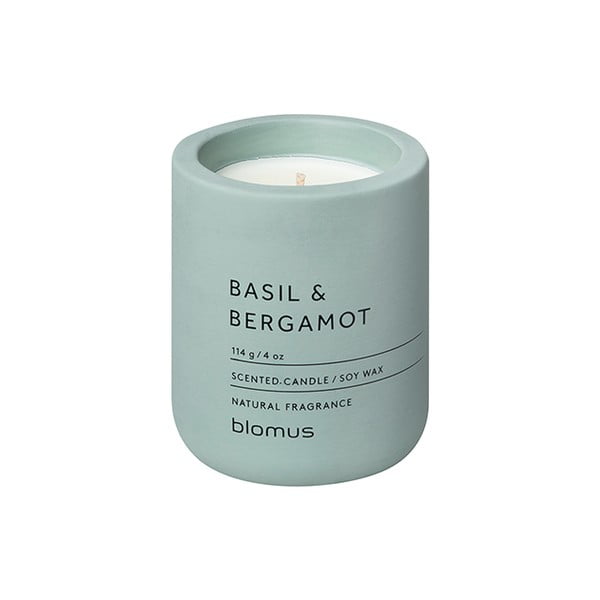 Candela di soia profumata tempo di combustione 24 ore Fraga: Basil & Bergamot - Blomus