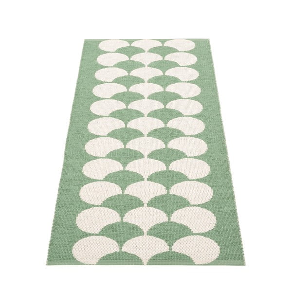 Passatoia da interno/esterno verde/color crema 70x150 cm Poppy Oregano – Pappelina
