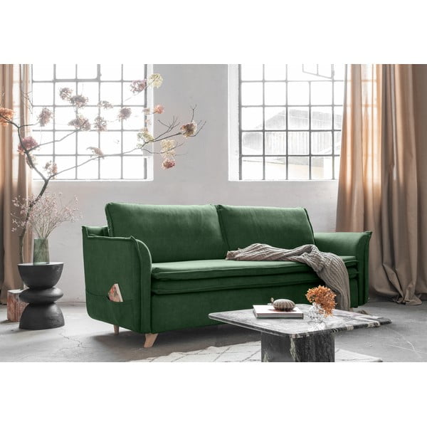 Divano in velluto verde 225 cm Charming Charlie - Miuform-image-3
