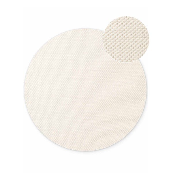 Tappeto rotondo color crema in lana tessuto a mano ø 200 cm Lyon Beans – Elle Decoration