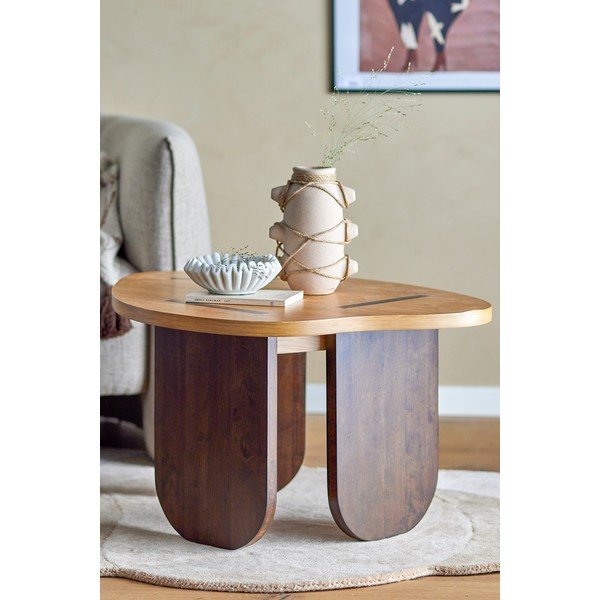 Tavolino in colore naturale 60x75 cm Cilas - Bloomingville-image-1